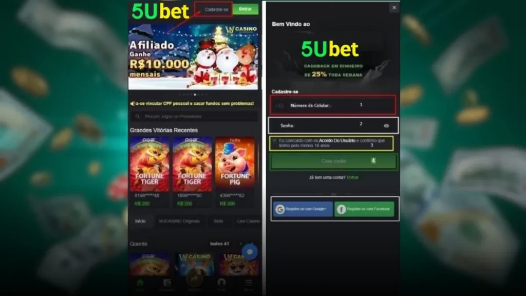5uBet Formulário de Registro